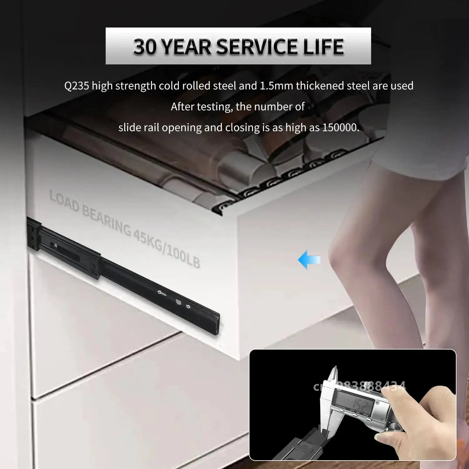 CXHIIA 100-фунт. 1 пара (2 шт.) Набор из оцинкованных/электрофоретических направляющих