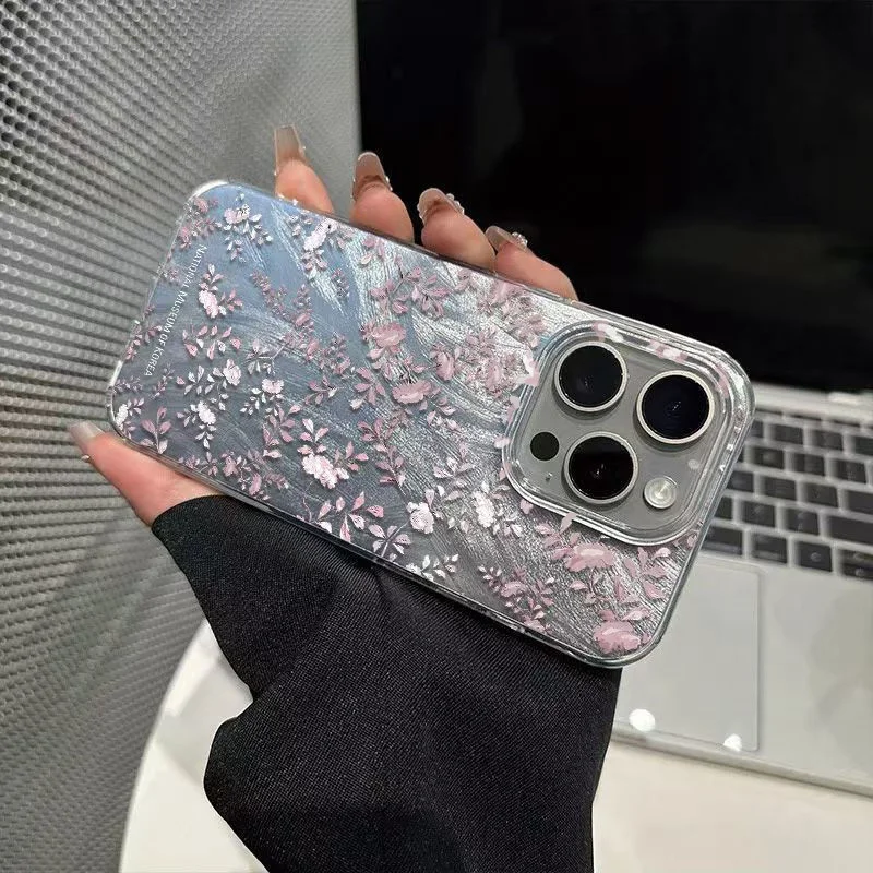 Фото Противоударный жесткий чехол с маленьким цветком для Xiaomi 14T Pro, защитный чехол для Xiaomi 11 Lite 13T 13TPro, шифоновая текстура, чехол Fundas №4