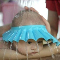 durable adjustable kid shampoo cap baby bath visor hat baby shower protect eye water proof hair wash shield infant shower tools