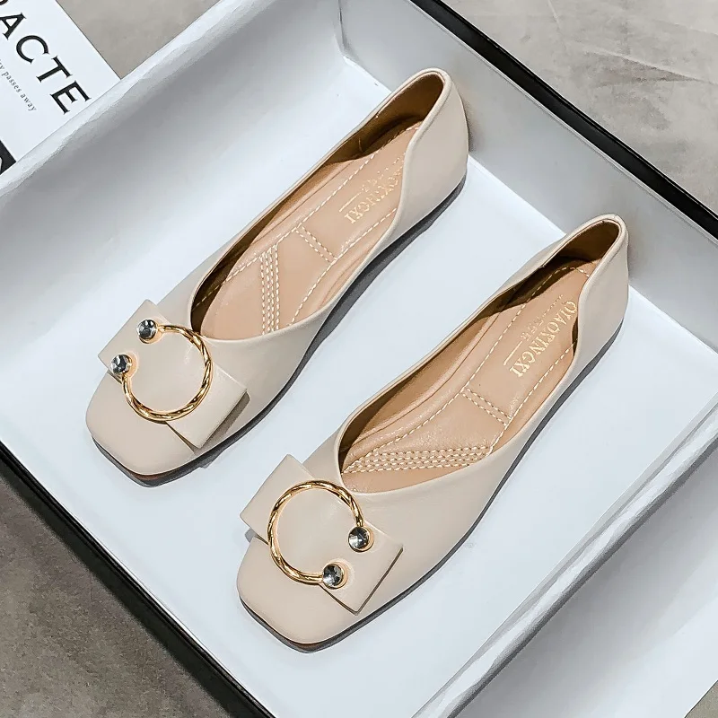 

Туфли женские с квадратным носком, однотонные, сетчатые, плоская подошва, хороший размер, Корейская версия, красные, на лето