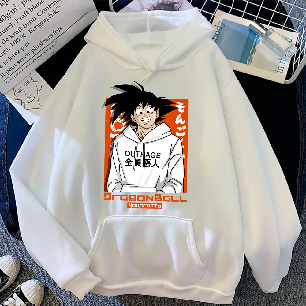 Мужские толстовки с капюшоном Son Goku повседневные свитшоты рисунком из