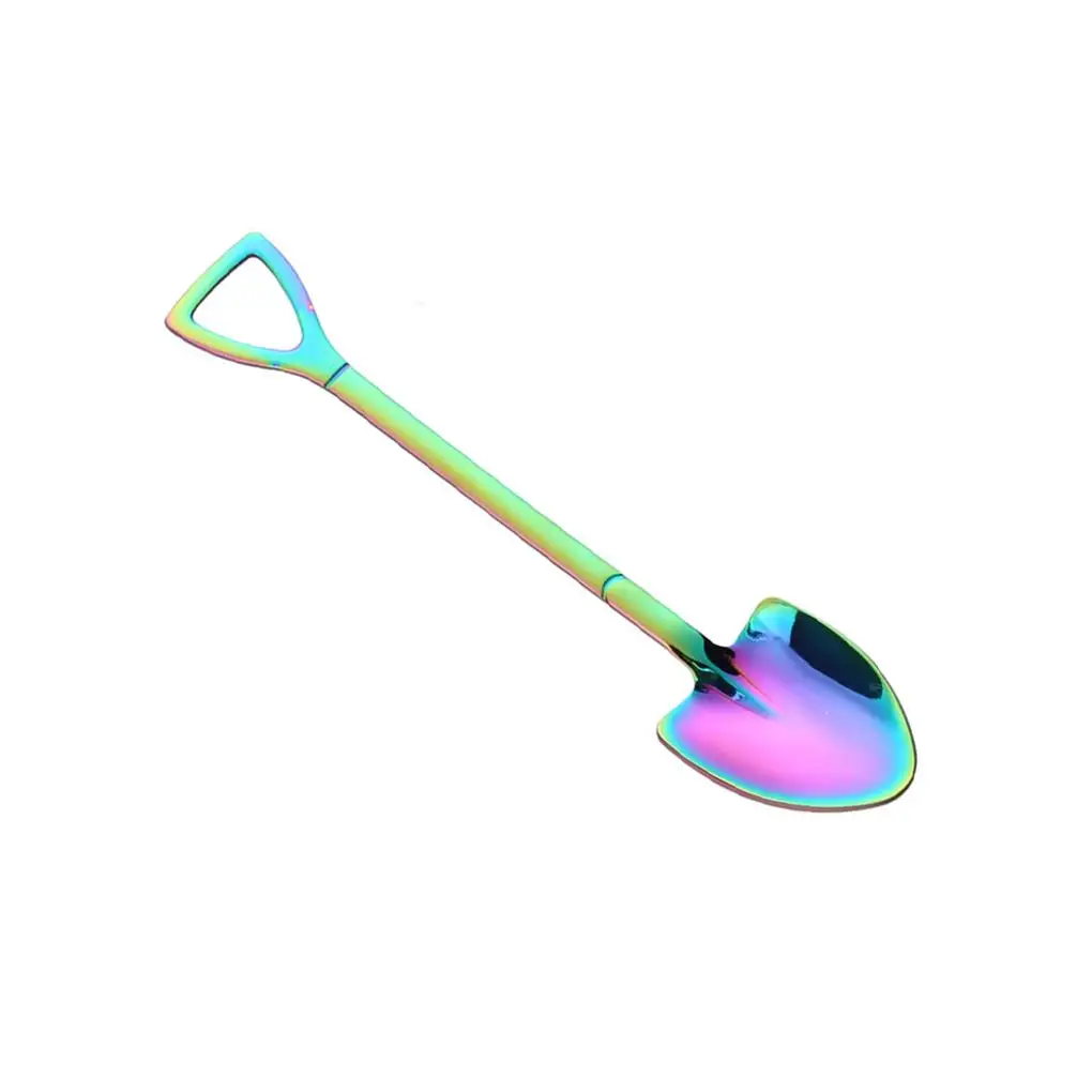 

1pcs Stainless steel Shovel coffee spoon Set Scoop shovel Creative tea-spoon Ice Cream dessert spoon Birthday Gift Tableware