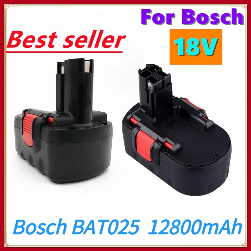 

18V 12.8Ah NI-MH Replace Batteries for Bosch BAT025 BAT026 BAT160 BAT180 BAT181 BAT189 GSR18-2 PSB18 PSR18VE-2 Power Tool
