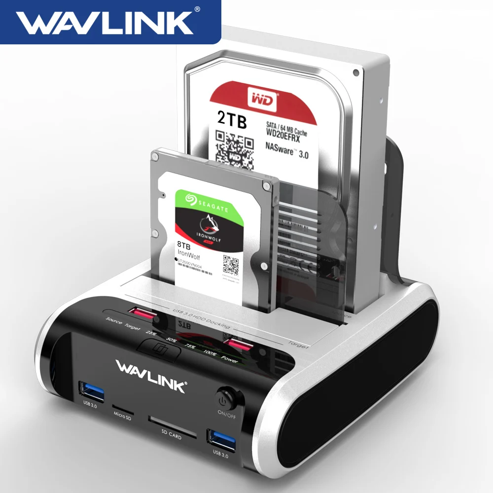 Wavlink SATA HDD 2 5 &quot3 5&quot внешний жесткий диск USB 3 0 док-станция Гбит/с офлайн клон
