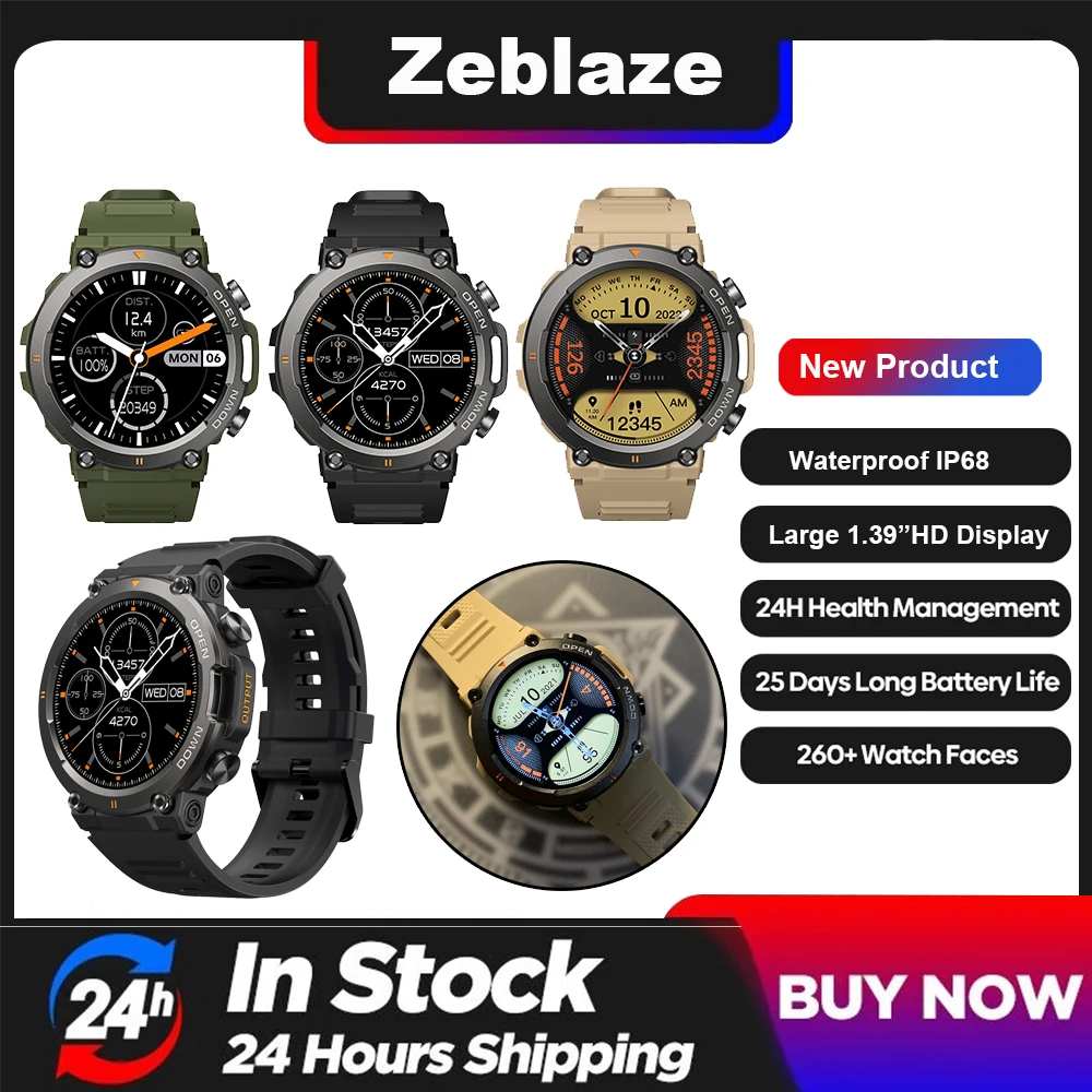 

Zeblaze VIBE 7 Smart Watch Bluetooth Call Smartwatch Men Sport Fitness Waterproof Watchs Heart Rate Monitor for iOS Android