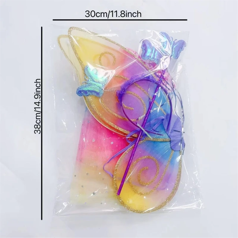 Костюмы принцессы феи для девочек комплект с крыльями бабочки и волшебная