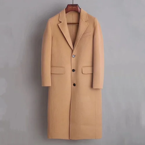 

100% Men's Cashmere Double-sided Long Wool Man Jacket Mens Coats and Jackets Windbreaker Abrigo Hombre