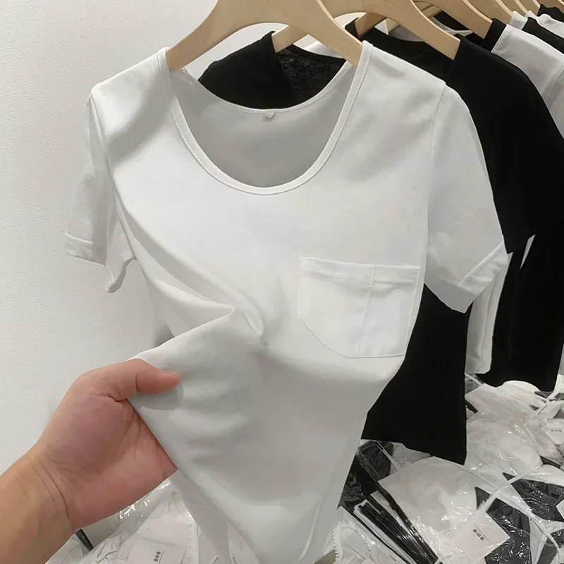 Whitet женская футболка с коротким рукавом 2024 весна-лето новый стиль корейский