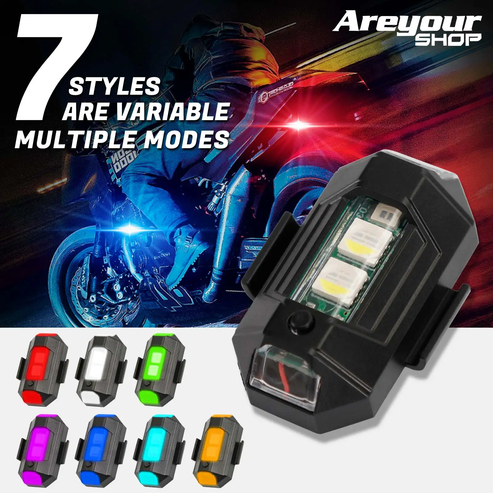 Мотоциклетный светодиодный мигающий указатель поворота с функцией