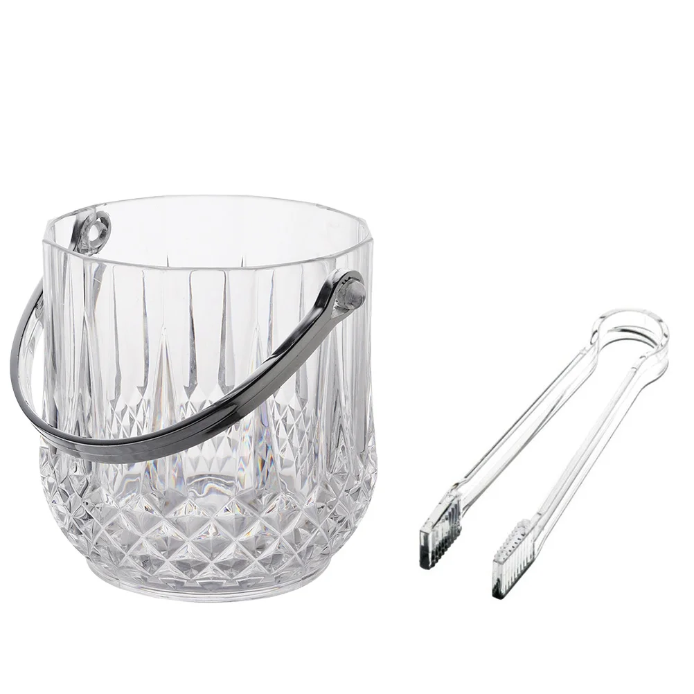 

Bucket Icebar Coolerchampagne Cube Chiller Cocktailtongs Container Beer Tong Holdercrystal Beverage Bucketsbottle Clear B