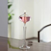 new creative glass butter lamp candlestick oil burner wedding centerpiece decoration romantic simple nordic home decor