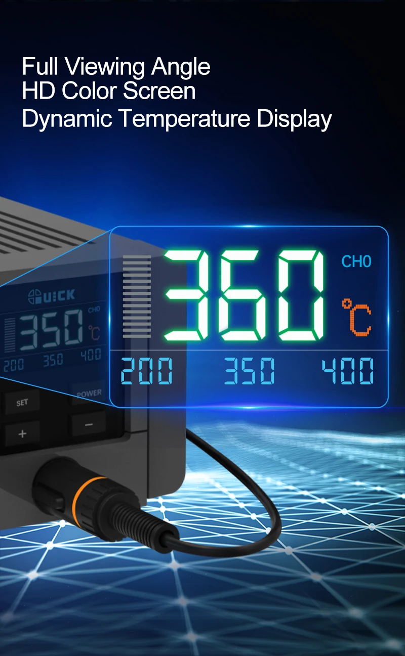 Умная Точная паяльная станция QUICK TS11 с цветным экраном HD для быстрого ремонта