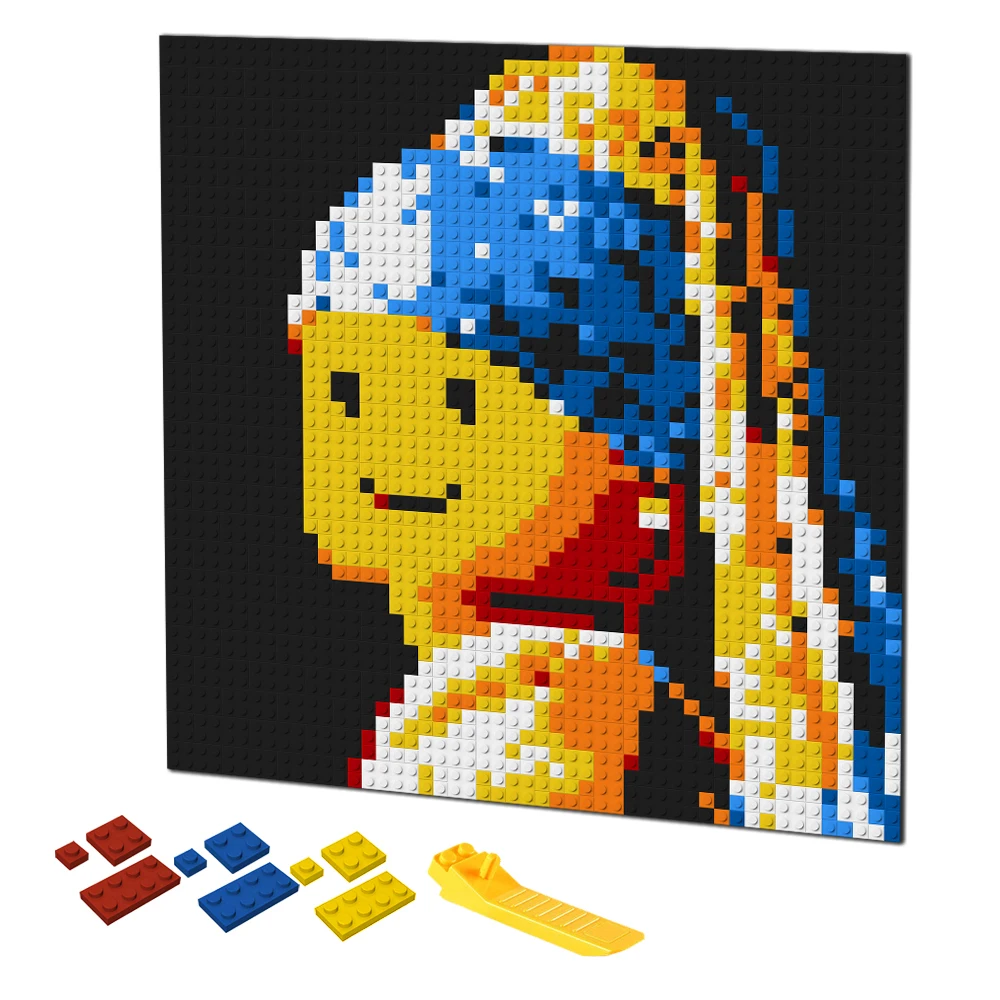 2500Dots DIY Pop Art Het Meisje Met De Parel Pixel Mosaic Home Famous Decorative Painting Building Blocks MOC Set Creative Gift