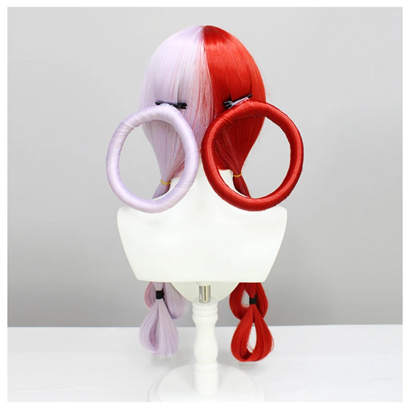 Аниме FILM RED UTA Косплей Парик Длинные Полукрасные И Фиолетовые Синтетические