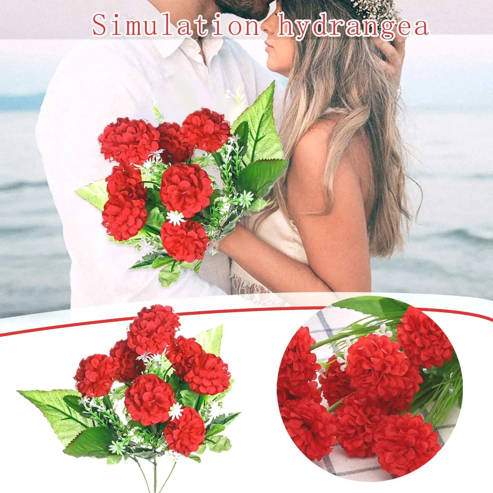 

New 9 Large Flower Simulation Hydrangea Chrysanthemum Garden Fake Ball Diy Home Decoration Silk Home Wedding Flower Bo I2t8