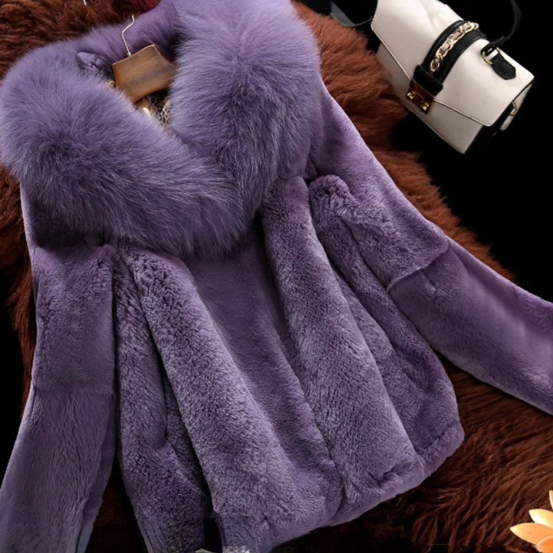 

Женское зимнее пальто с воротником из лисьего меха, Zm1652