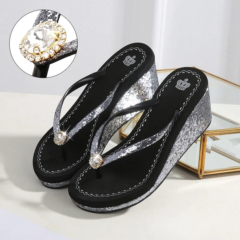 

2022 Femme Summer Fashion Slope With Sexy Sandales Women Platform Wedges Sandals Womens Flip Flops Slippers Sapato Feminino