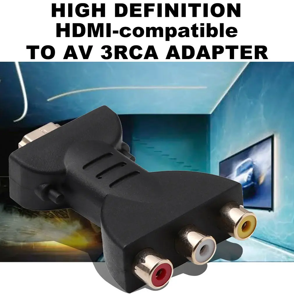 Новый высококачественный позолоченный HDMI-совместимый с 3 RGB RCA видео аудио