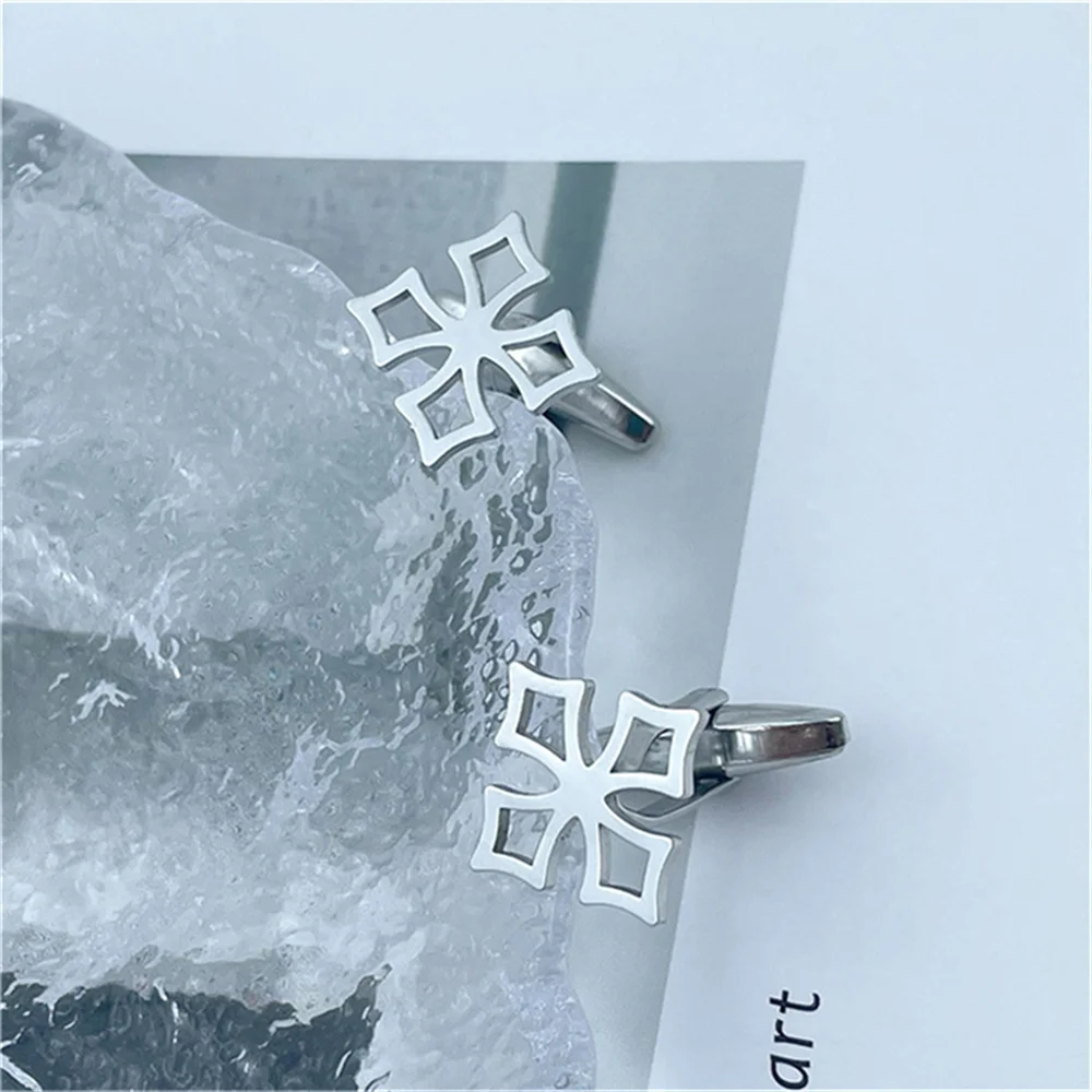 

Wedding Cufflinks for Men Fashion Upscale Personalized Pattern French Shirt Silver/Gold Cufflink Stainless Steel Jewelry Present