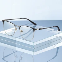 anti blue light glasses frame square lens myopia optical mirror simple metal women men transparent eyewear frames pt914