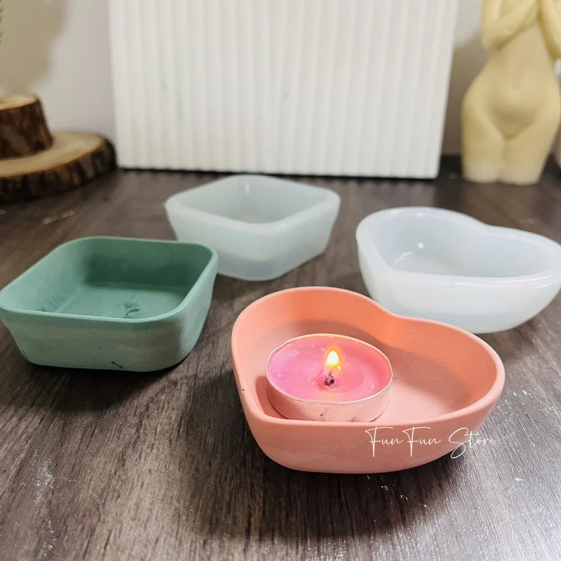 

DIY Crystal UV Epoxy Resin Mold Square Love Dish Plate Storage Jewelry Decorative Mirror Silicone Molds Home Decoration Craft