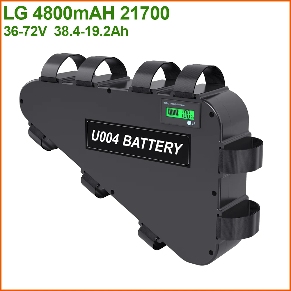 Треугольная батарея для электровелосипеда LG 36V48V52V60V72V 21700 Ач 24Ah28.8Ah38.4Ah 4800 Вт 3000 2000