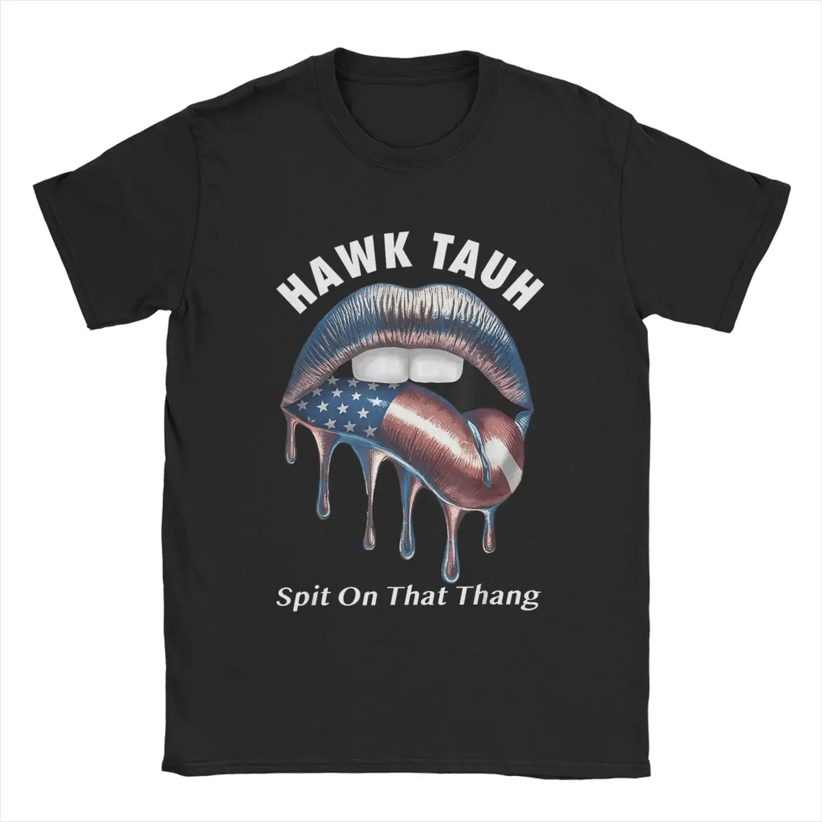 Мужские футболки Hawk Tush с надписью CUSH On That Thang хлопковые круглым вырезом флагом США