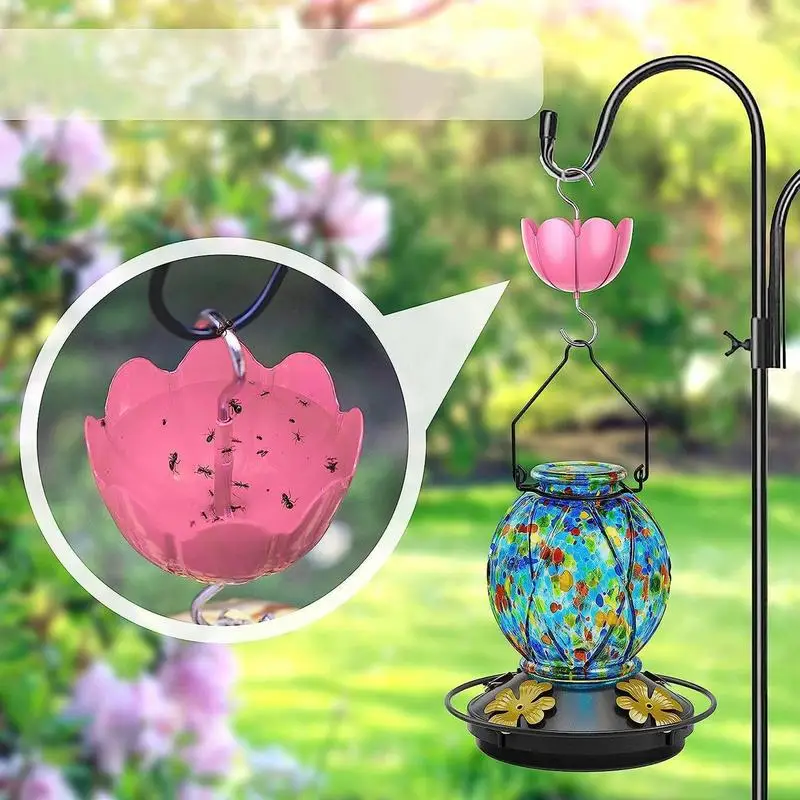 Flower Shape Feeder Accessory Moat Hooks Sturdy Leakproof Ant Guard Moat Hook For Patio Lawn Garden
