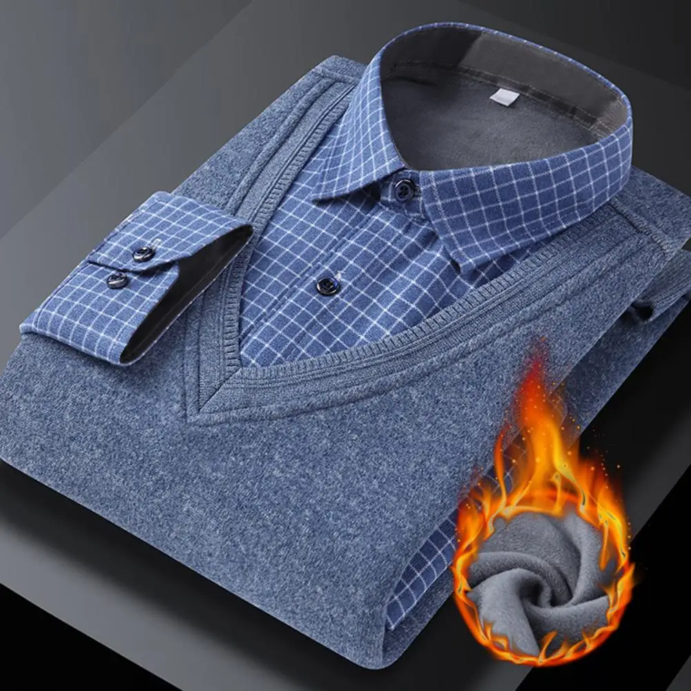 

Autumn Sweater Lapel Thick Thermal Plus Size Pockets Spring Sweater Men Sweater for Dating