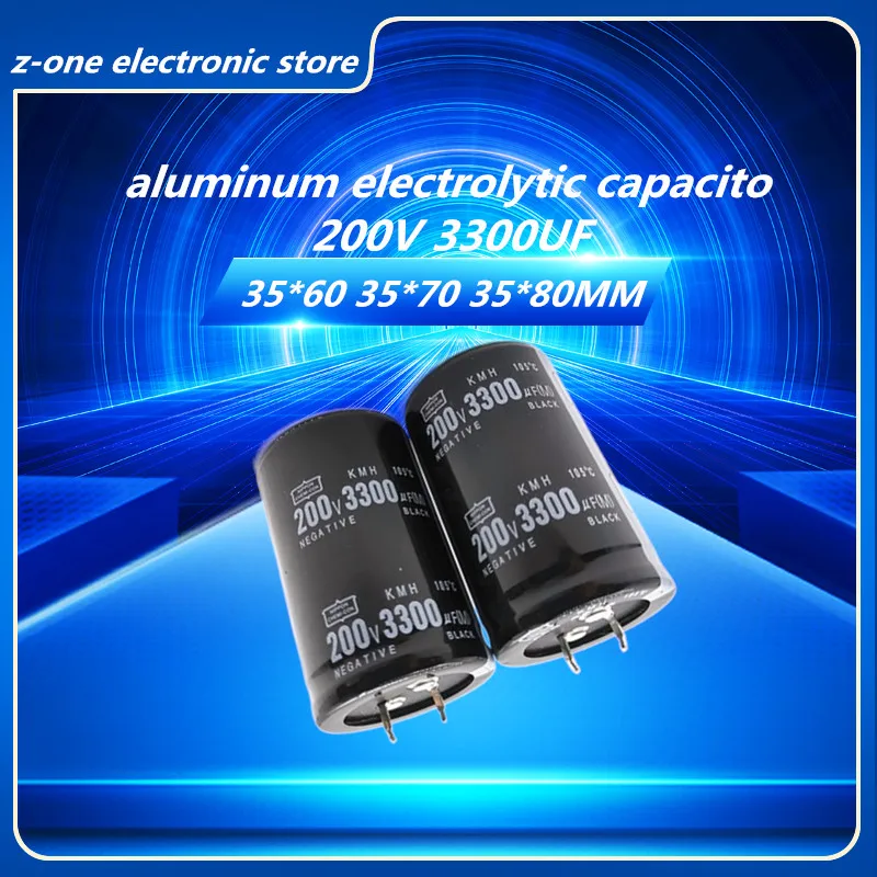 2pcs-5pcs 200V3300UF Higt quality aluminum electrolytic capacitor 200V 3000UF 35*60MM 35*70MM 35*80MM