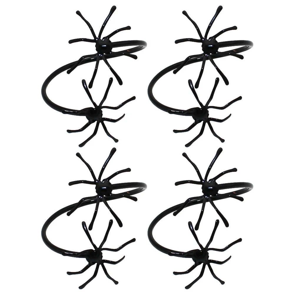 

4pcs Spider Shaped Napkin Buckles Multipurpose Napkin Rings Decorative Napkin Holders for Festival Party Restaurant