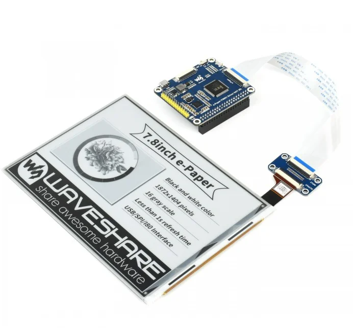 Электронная бумага Waveshare 7,8 дюйма, 1872 × 1404, дисплей e-Ink для Raspberry Pi (art.: 3920c6ade3bf1) - 3920c6ade3bf1