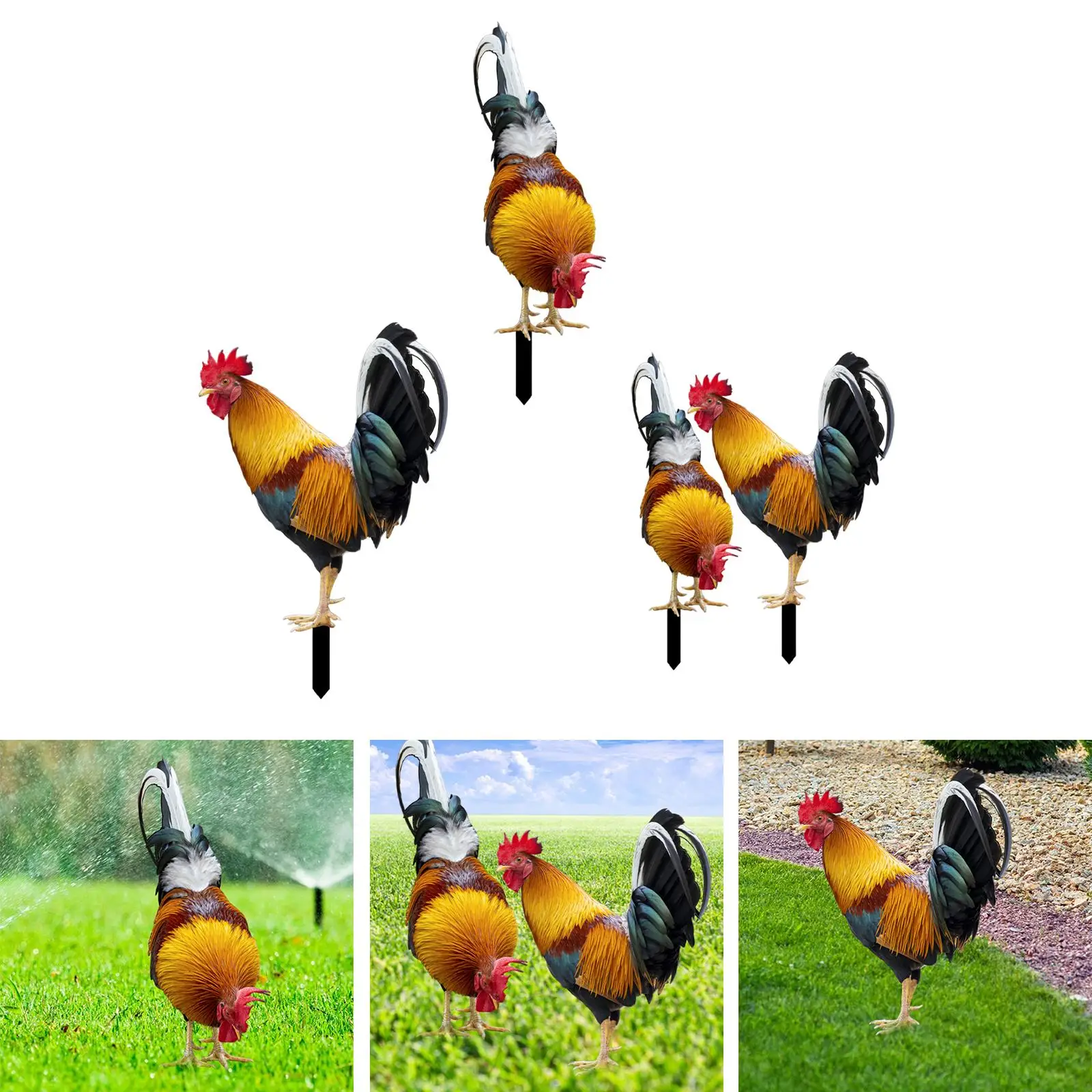 Статуя куриного животного колья статуя курицы акриловые фигурки куриные