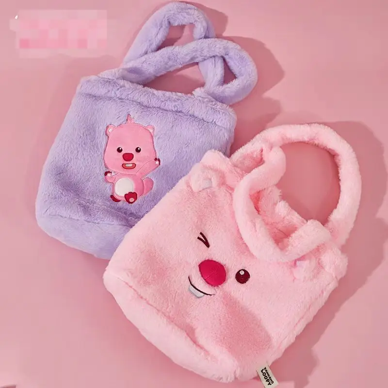 2024 Новая рубиновая плюшевая сумка-тоут милая мягкая сумка через плечо Beaver Commuter Tote