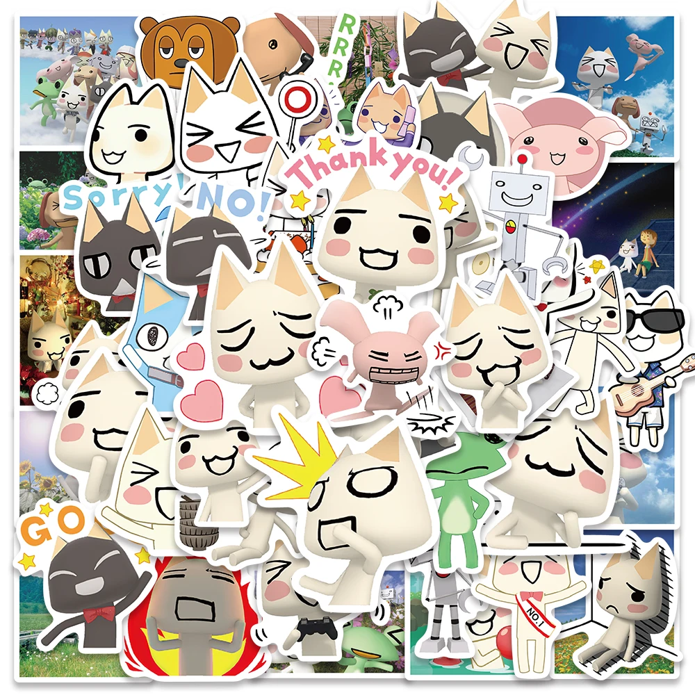 Kawaii Toro Inoue Cat наклейки 50 шт | AliExpress