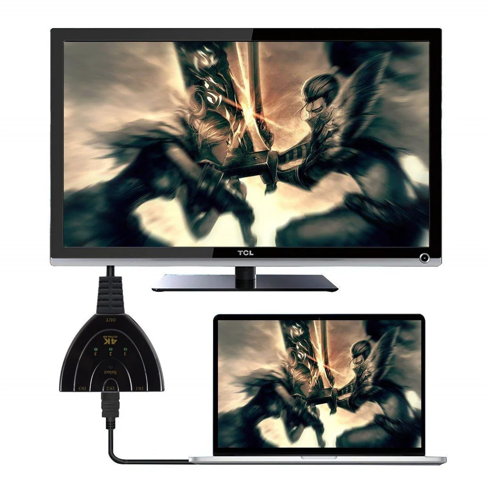 Фото LccKaa 3 порта HDMI-совместимый переключатель 4K HD 3 в 1 сплиттер переключатель портов s 3D для ноутбука ТВ приставки PS3 PS4 DVD HD TV Xbox ПК №4
