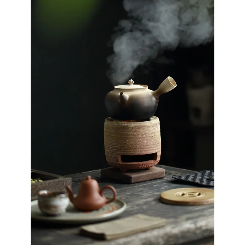 

Fully handmade wood charcoal stove, indoor tea room, tea cooking, carbon stove, retro tea stove, household charcoal stove