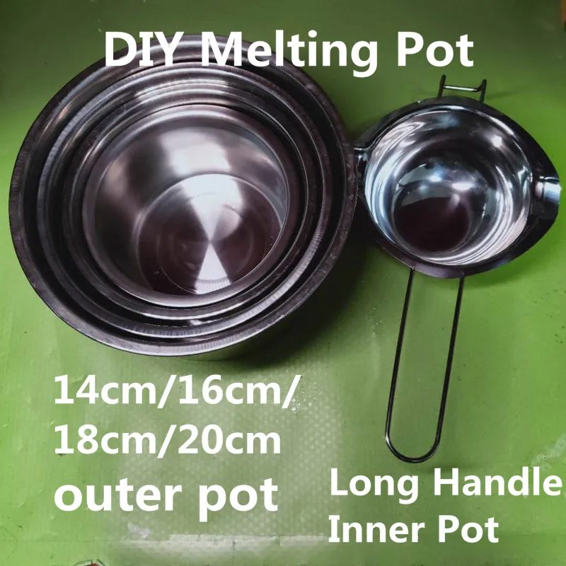 

DIY Candle Melting Pot Handmade Soap/Chocolate/Butter/Cheese/Wax Melts Paraffin/Soy Thaw Baking Bowl with Long Handle