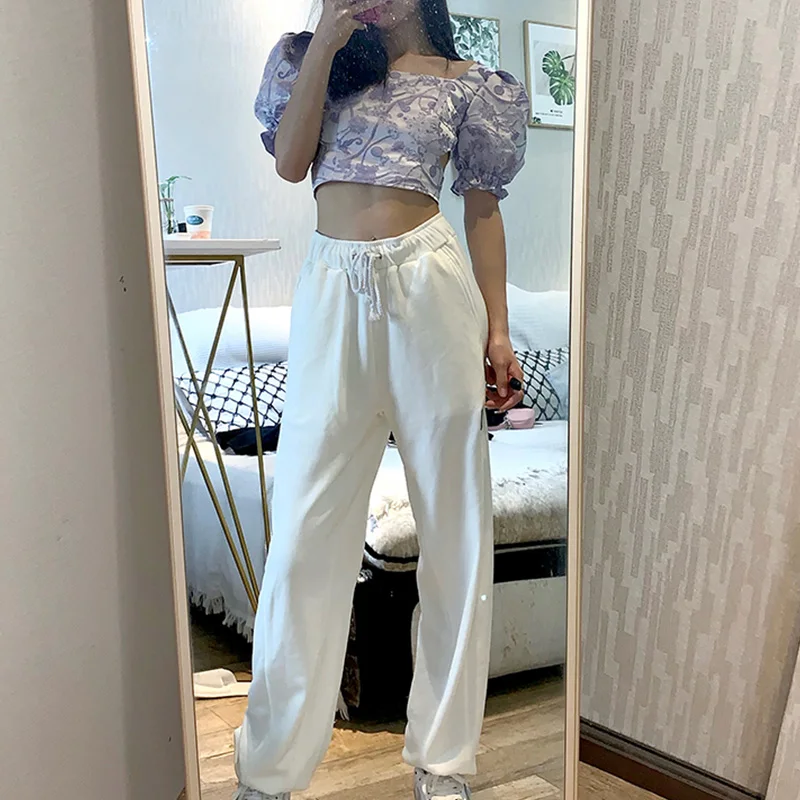 Женские хлопковые эластичные брюки с высокой талией для похудения повседневные