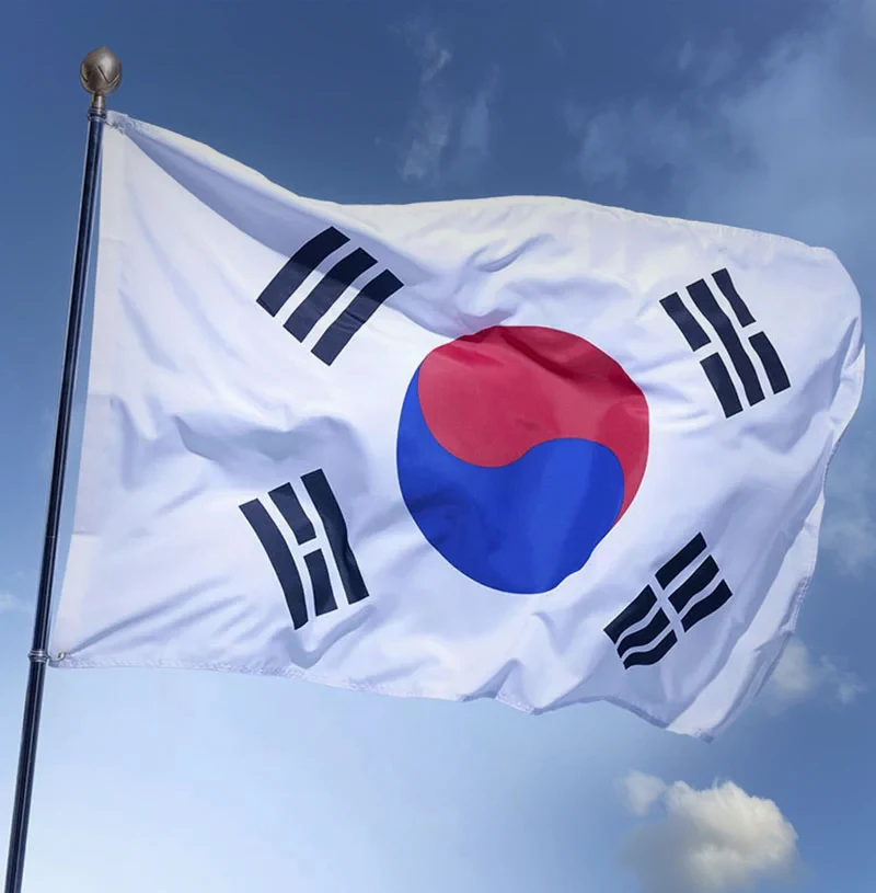 

Бесплатная доставка, большой флаг Южной Кореи Kor Kr 90x150 см, высококачественный полиэстер, Большой корейский Национальный Баннер для украшения