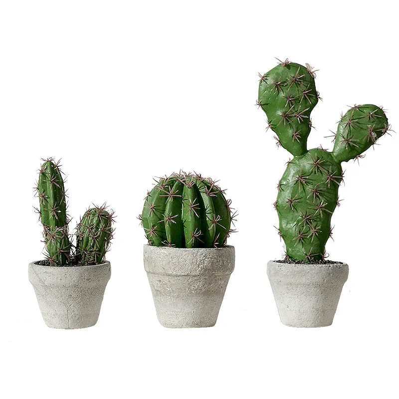 

Fairy column Nordic decorative green plant ornaments props simulated plant potted fake cactus bonsai