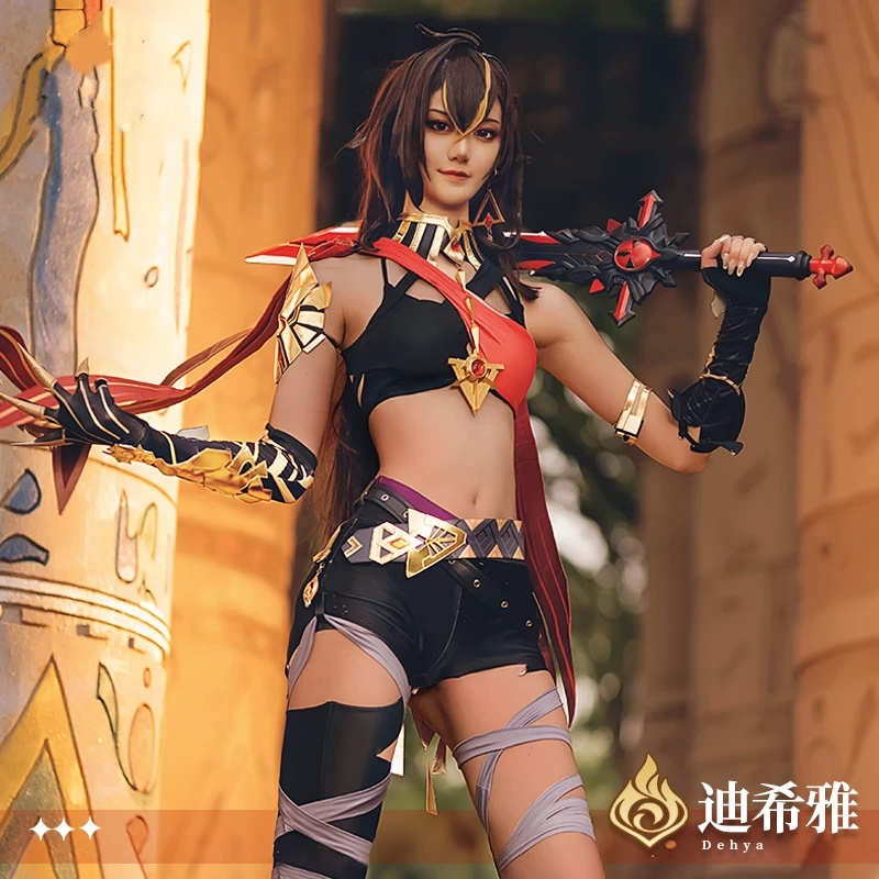 

Anime Game Genshin Impact Dehya Battle Dress Gorgeous Party Sexy Uniform Cosplay Costume Halloween Women Free Shipping 2022 New