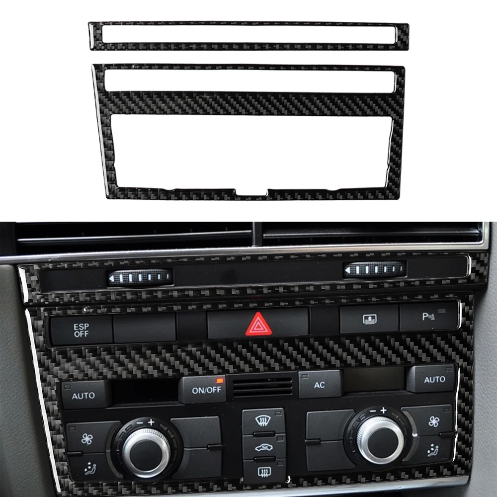 

Центральная консоль для Audi A6 2005-2011, панель управления CD, панель управления, отделка, Аксессуары для салона автомобиля, углеродное волокно