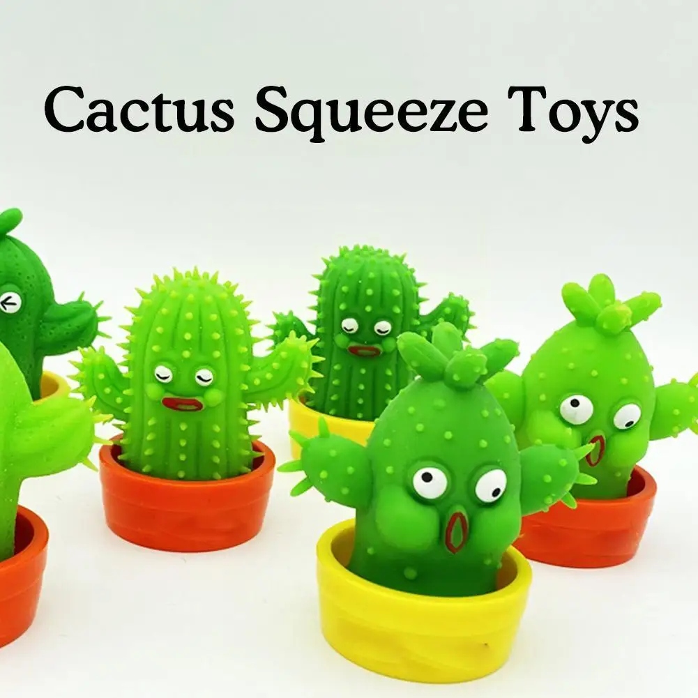 

Funny Cactus Squeeze Toys Slow Rising Squishy Fidget Toy Novelty Cacti Stress Relief Toys For Kids Adults Gifts Home Decor F0G4