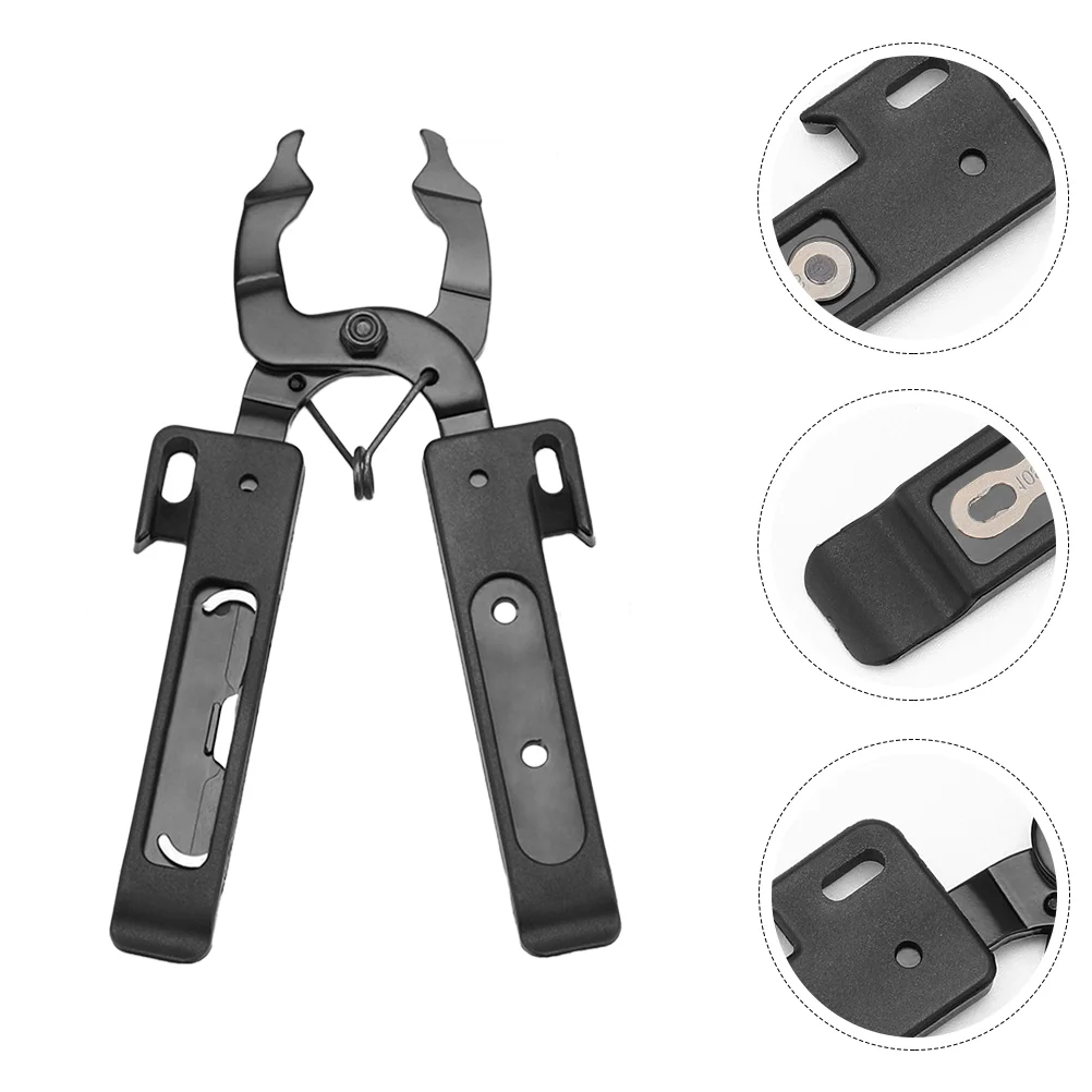 

1Pc Bike Tool Detachable Sticky Buckle Plastic Plier Carbon Steel Bike Pry Tire Rod (Black)
