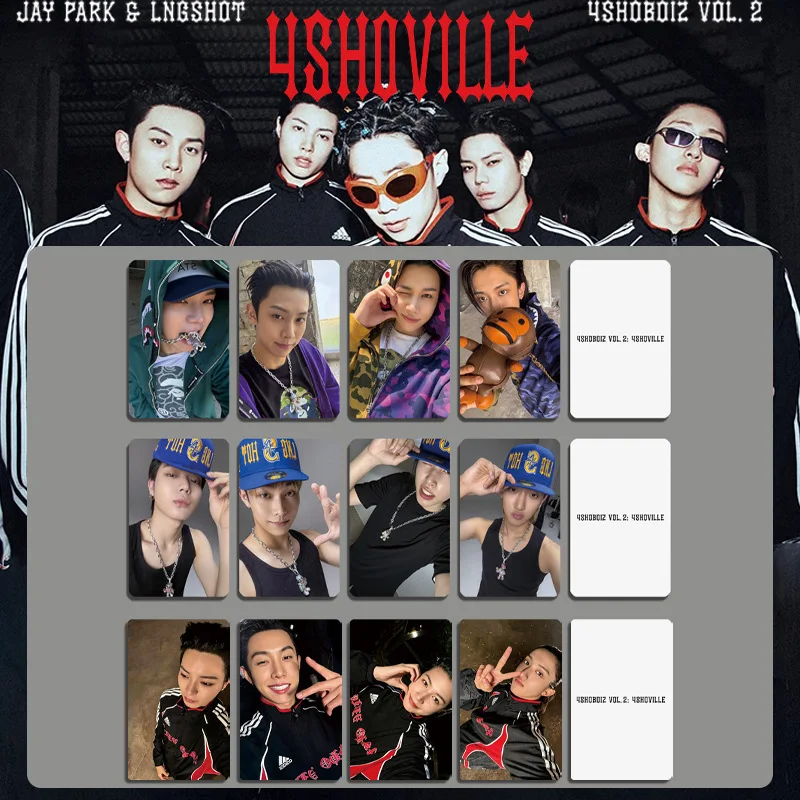 Фото Набор из 4 шт. Kpop LNGSHOT 4SHOBOIZ Vol.2 4SHOVILLE: коллекционные карточки-открытки, фотокарточки (Квон Охёль, Ким Рёль, Джунвуджин, Луис) №1