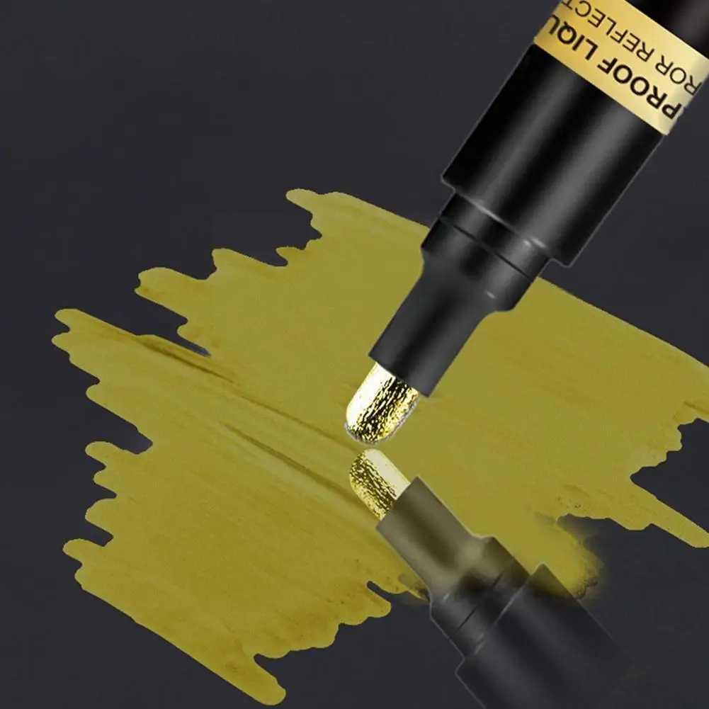 

Gold Mirror Marker DIY Paint Mirror Chrome Finish Metallic Water UV Accessories Supplies Craftwork Student Resistant Pen Ne K3Y1