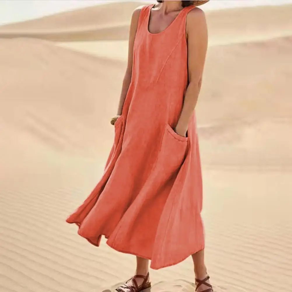 

Stylish Maxi Dress Solid Color Summer Women Dress Off Shoulder Ankle Length Dress