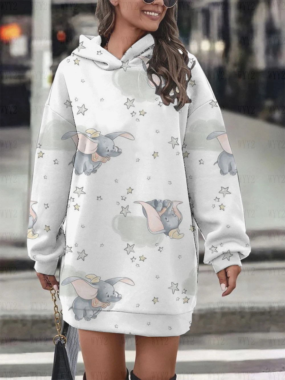 Disney-Robe pull pratiquero chic pour femme пот à capuche imprimé DGreeting режим simple printemps et automne