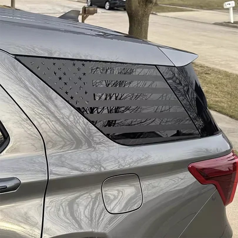 Precut американский флаг наклейка матовая задняя сторона четверть окна наклейки